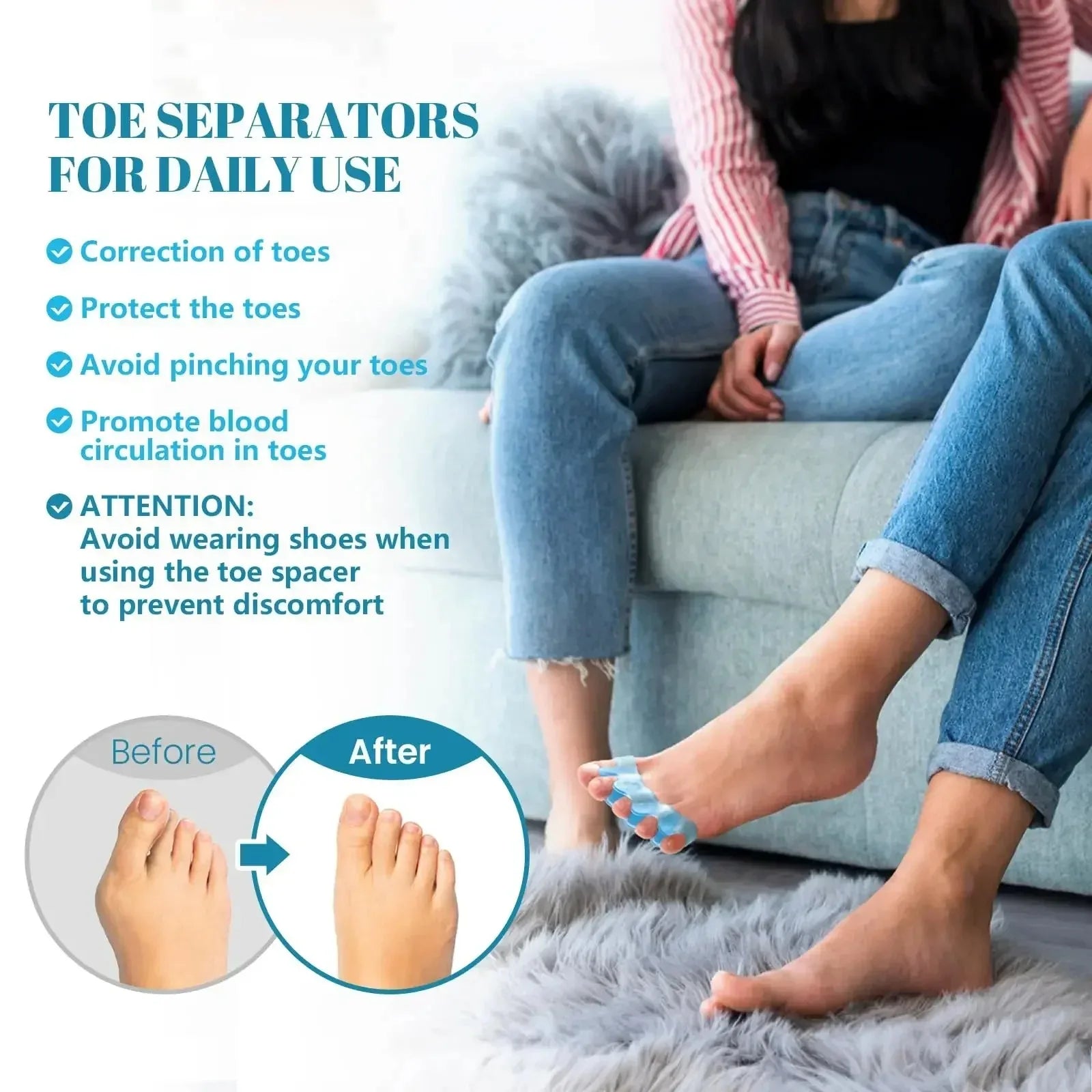 Silicone Toe Protector & Straightener